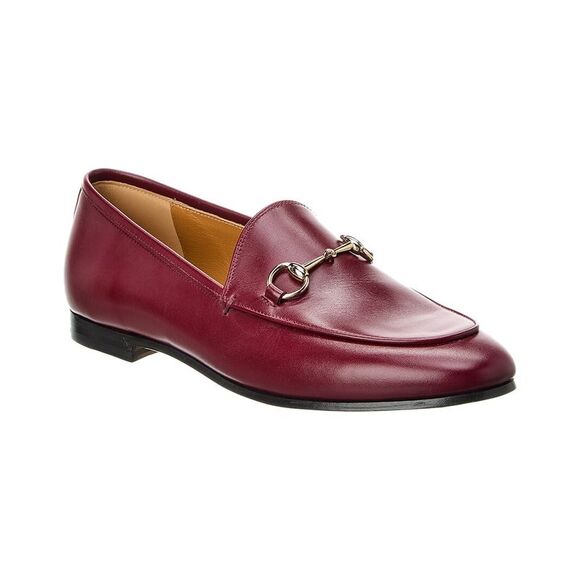 Gucci Shoes - Gucci Jordaan Leather Loafer, Red